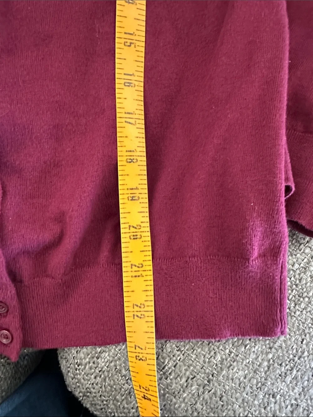 J. Crew Women's Maroon Button-Up Crewneck Cardigan small